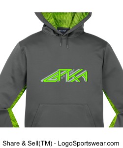 Sport-Tek Adult Sport-Wick CamoHex Fleece Colorblocked Hooded Pullover Design Zoom